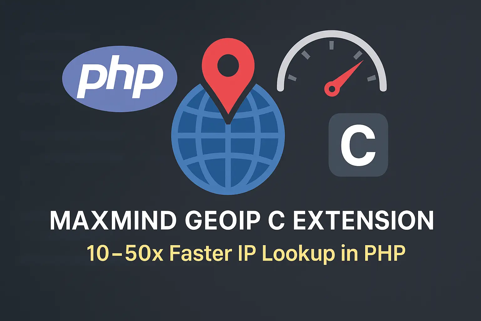 MaxMind GeoIP C extension for PHP with 10–50x faster IP lookup banner